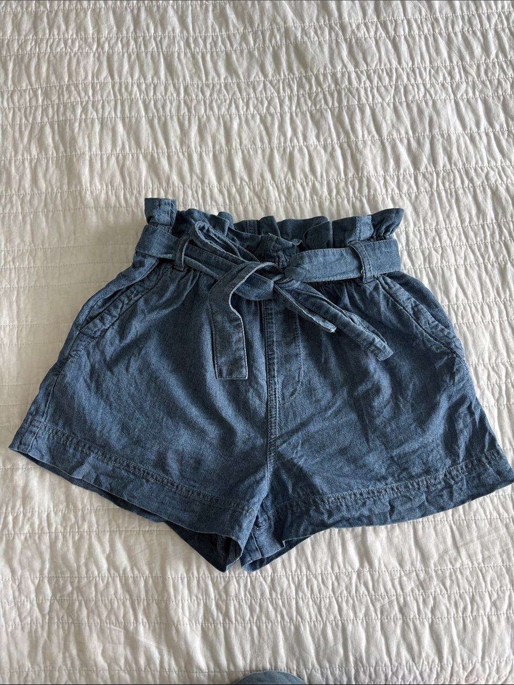 Pact Organic Cotton Tie-Front Jean Shorts